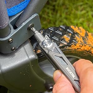 ROCKTOL ST02 12-in-1 Folding Multitool Pocket Knife – Titanium-Plated Handle, Stainless Steel Blade