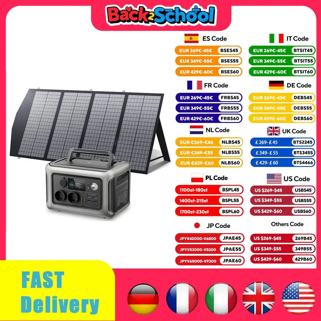 ALLPOWERS R600 Portable Power Station with Optional Solar Panels