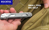ROCKTOL ST02 12-in-1 Folding Multitool Pocket Knife – Titanium-Plated Handle, Stainless Steel Blade thumbnail 7