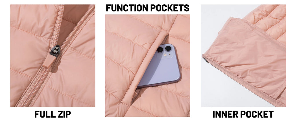 TACVASEN Women’s Full Zip Hooded Puffer Jacket – Lightweight, Warm & Windproof Winter Coat