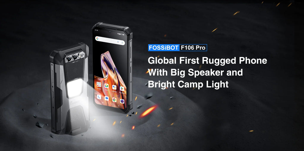 FOSSiBOT F102 Rugged Smartphone – 16500mAh Battery, 20GB+256GB, Android 13, 120Hz 6.58" FHD+ Display, Helio G99, 108MP Camera, NFC
