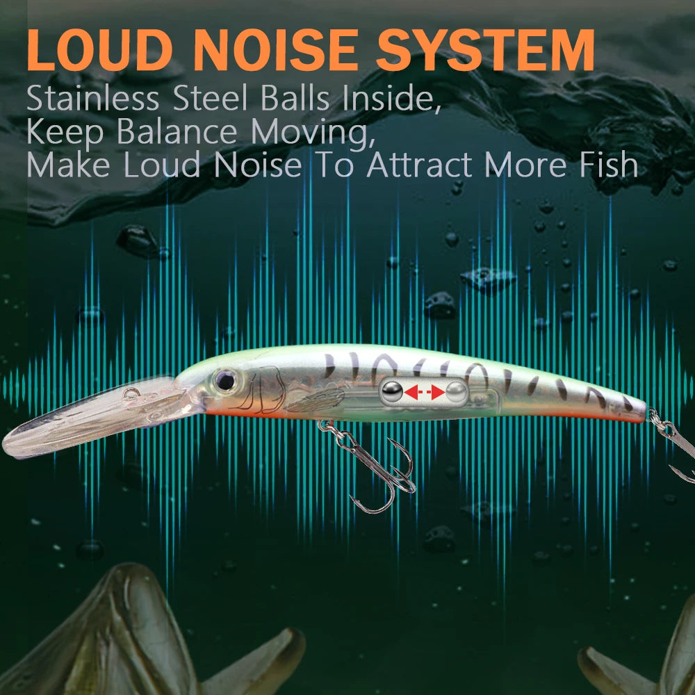 GOBASS 160mm Floating Minnow Fishing Lure β 22g Laser Crankbait for Freshwater & Saltwater | Trolling Wobbler Hard Bait