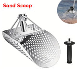 Stainless Steel Sand Scoop Shovel for Metal Detecting – SUS304 Beach & Underwater Sand Sifter thumbnail 1