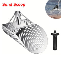 Stainless Steel Sand Scoop Shovel for Metal Detecting – SUS304 Beach & Underwater Sand Sifter