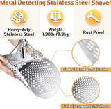 Stainless Steel Sand Scoop Shovel for Metal Detecting – SUS304 Beach & Underwater Sand Sifter thumbnail 4