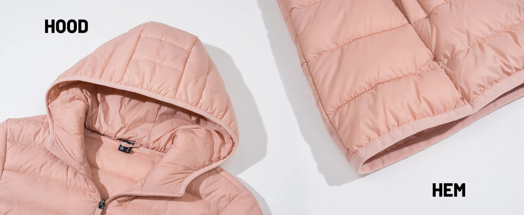 TACVASEN Women’s Full Zip Hooded Puffer Jacket – Lightweight, Warm & Windproof Winter Coat