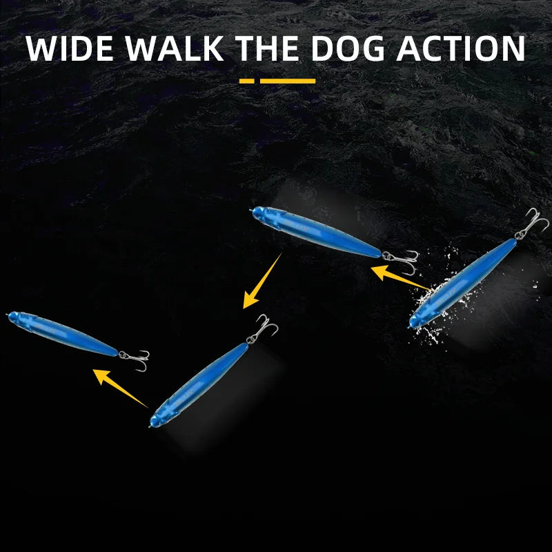 BLUX RIPPLE 87 Topwater Pencil Lure – 87mm 9g “Walk the Dog” Hard Bait for Bass & Saltwater Fishing