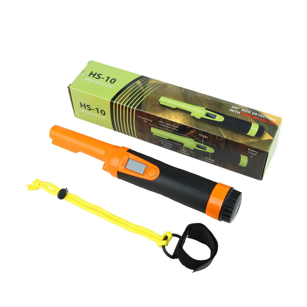 HS-10 High-Sensitivity Waterproof Handheld Pinpointer with LCD Display – 360° Detection, IP68 Rated