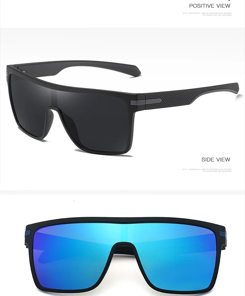 AIMISUV Men's Polarized Oversized Sports Sunglasses – UV400 Protection, Mirror Lens (Model AMS1430)