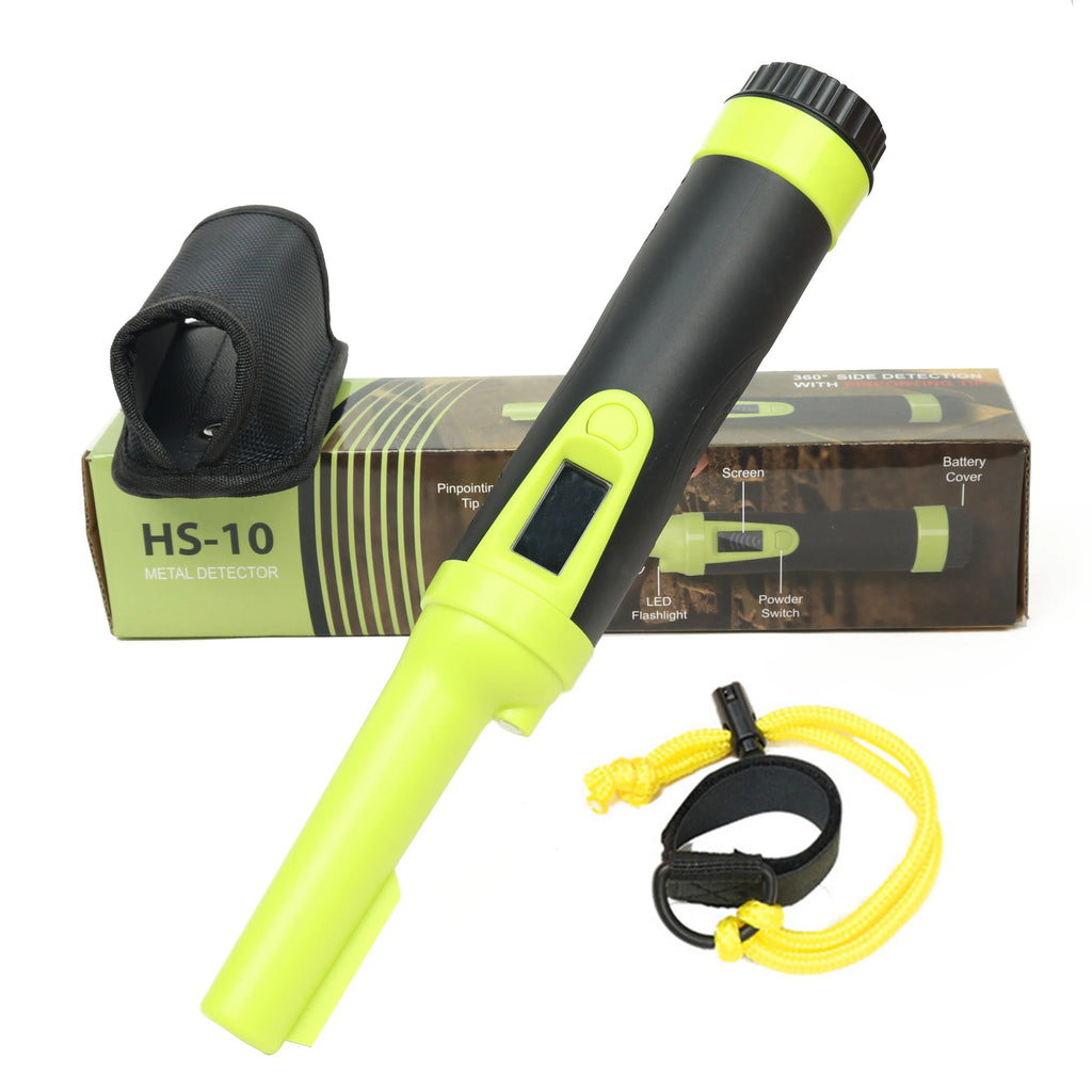 HS-10 High-Sensitivity Waterproof Handheld Pinpointer with LCD Display – 360° Detection, IP68 Rated