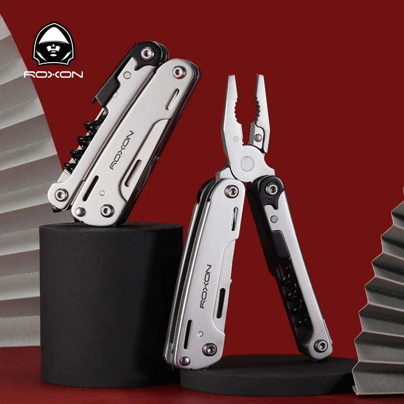 ROXON S801S 16-in-1 Multitool Pliers – Pocket Knife, Scissors, Screwdriver & More | EDC, Survival & Camping Tool