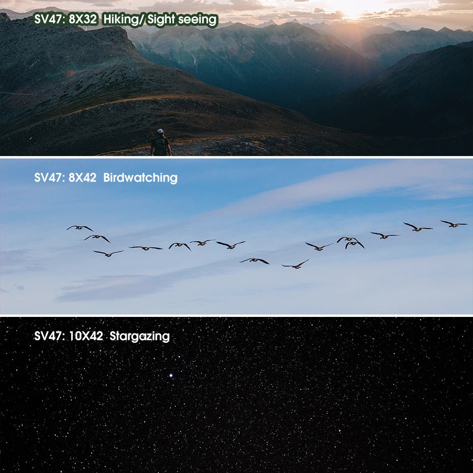 SVBONY SV47 Professional Bird Watching Binoculars – 8x32 / 8x42 / 10x42 Powerful HD Telescope | IPX7 Waterproof Camping & Survival Gear