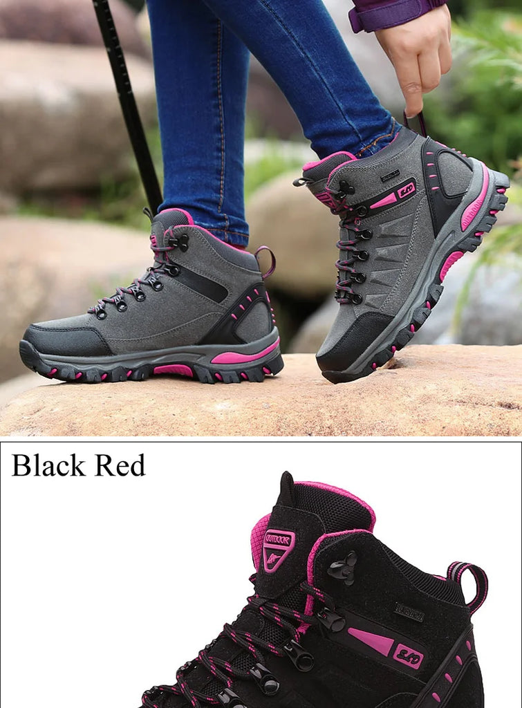 Women’s Winter Trekking Boots – Outdoor Ankle Hiking Shoes for Mountain Trails