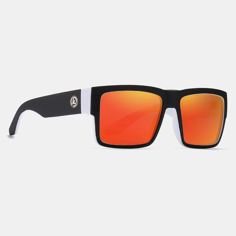 KDEAM All-Black Polarized Sunglasses – Unisex Square Frame | UV400 Protection for Fishing, Driving & Outdoor Adventure