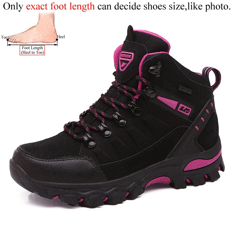 Women’s Winter Trekking Boots – Outdoor Ankle Hiking Shoes for Mountain Trails