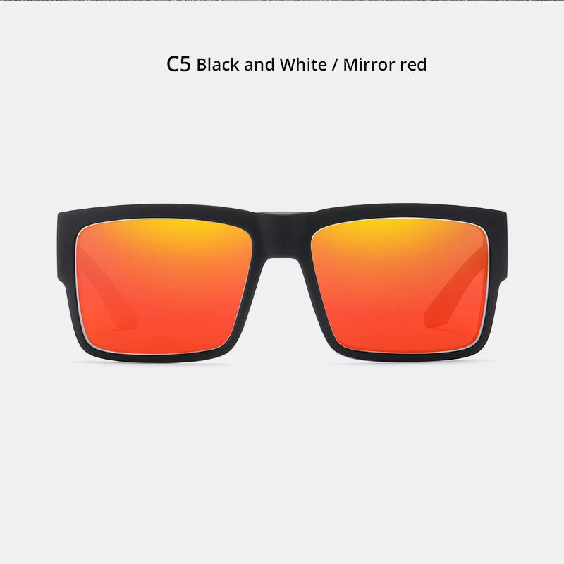 KDEAM All-Black Polarized Sunglasses – Unisex Square Frame | UV400 Protection for Fishing, Driving & Outdoor Adventure