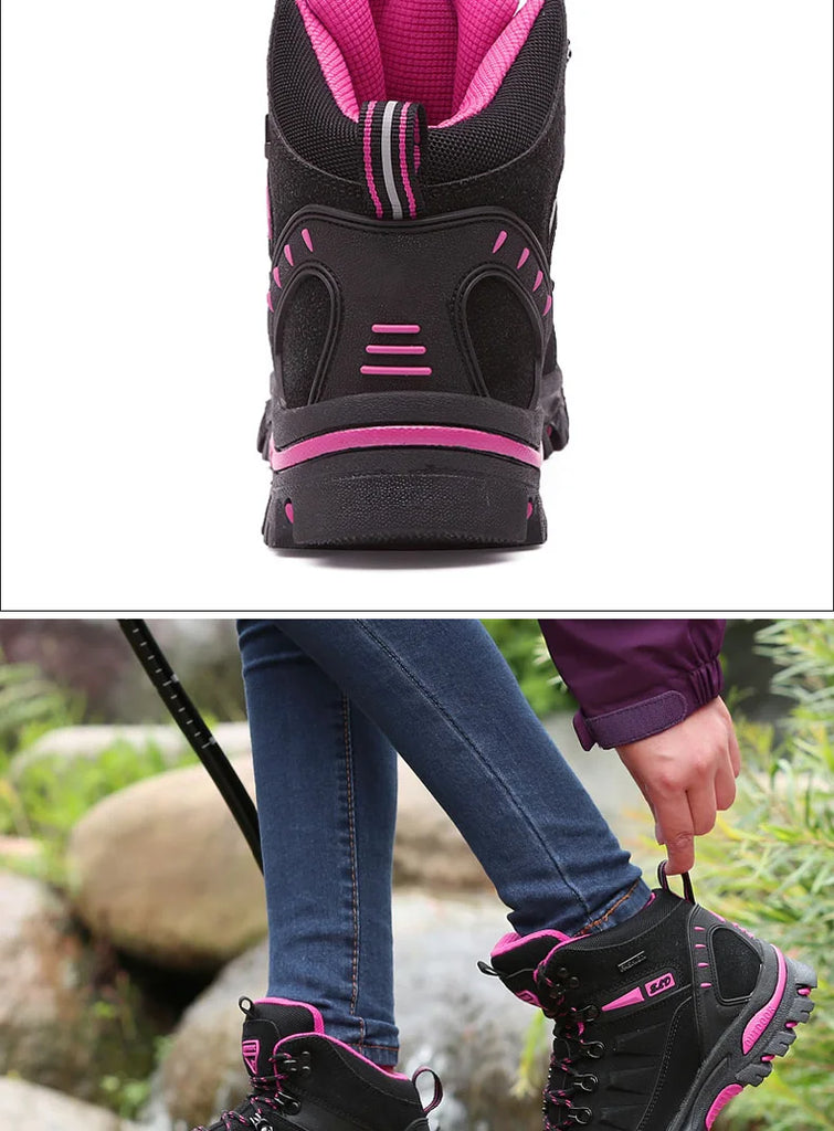 Women’s Winter Trekking Boots – Outdoor Ankle Hiking Shoes for Mountain Trails