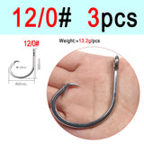 ICERIO Stainless Steel Saltwater Fishing Circle Hooks – Anti-Corrosion, Ultra-Sharp, Durable (6/0#–16/0#) thumbnail 14
