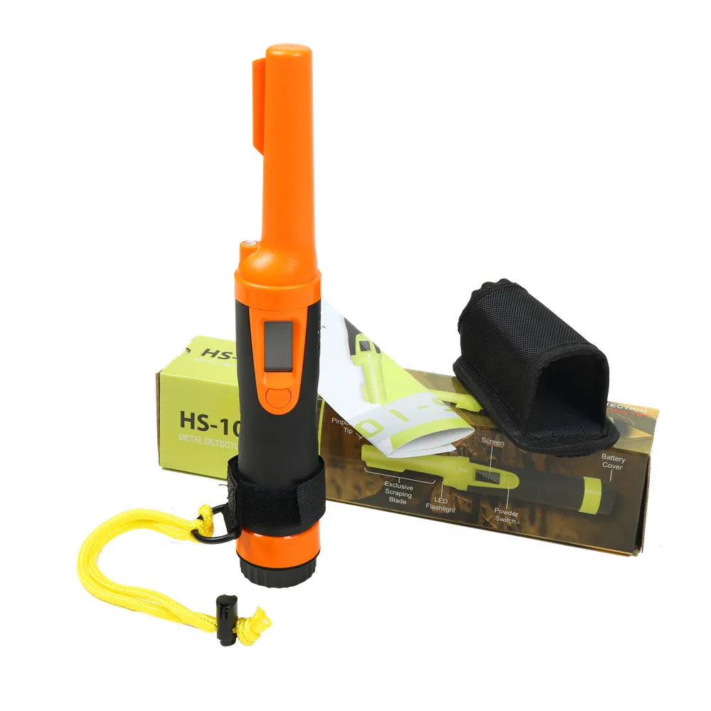 HS-10 High-Sensitivity Waterproof Handheld Pinpointer with LCD Display – 360° Detection, IP68 Rated