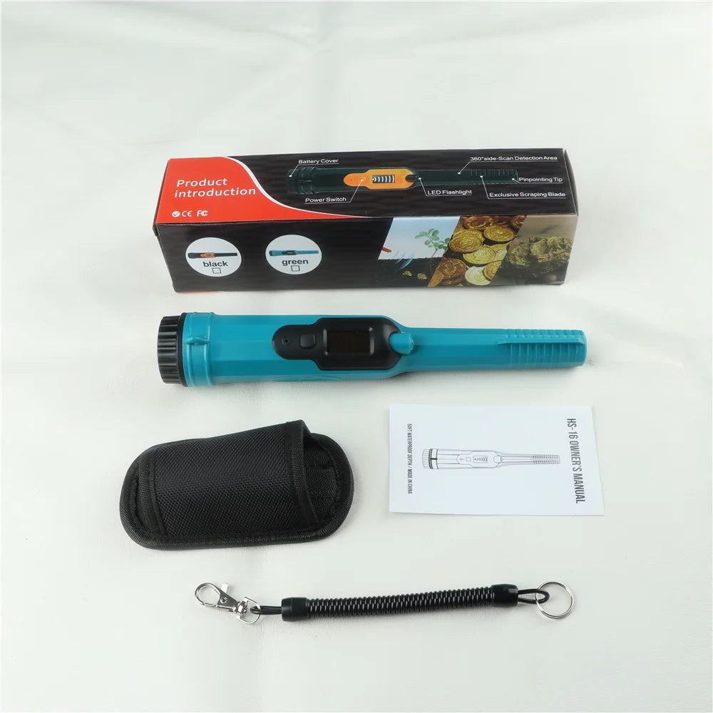 HS-16 Fully Waterproof Pinpointer Metal Detector with LED Light – 360° Detection & Vibration Alert, IP68 Rated
