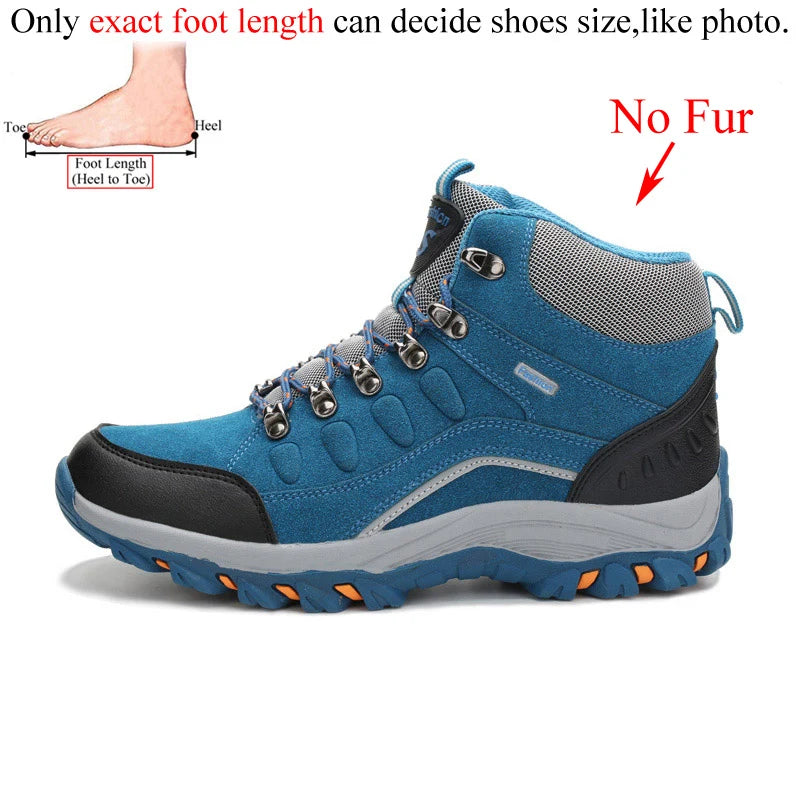 Women’s Outdoor Leather Hiking Boots – Ankle-High, Breathable, Lightweight Trekking Shoes