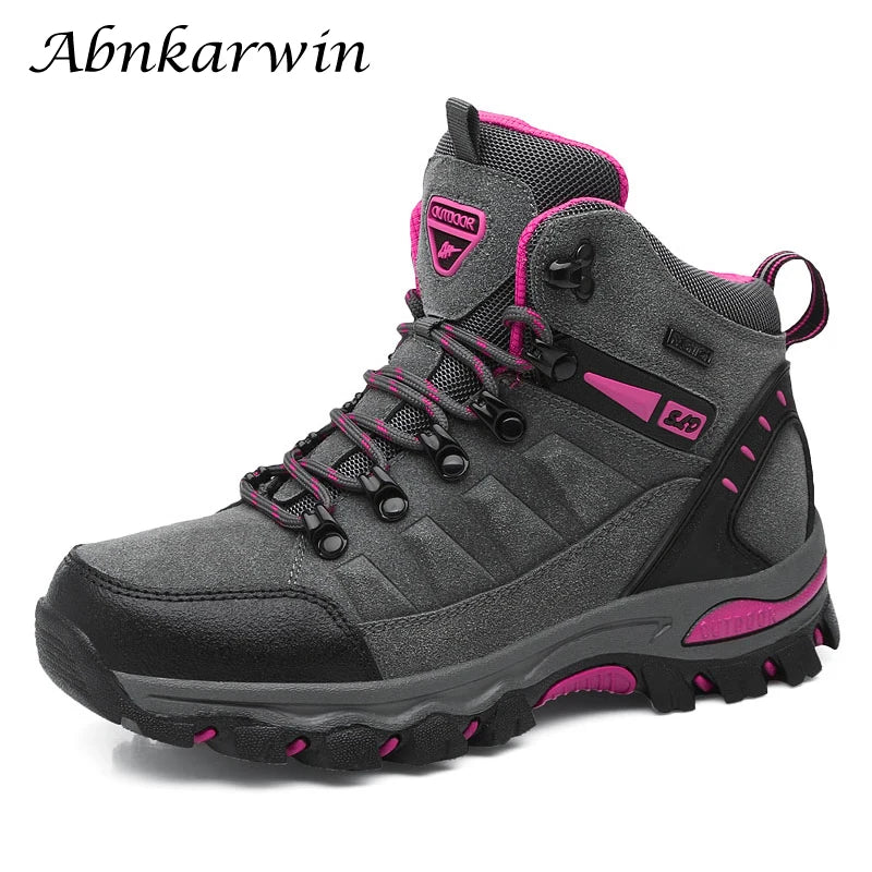 Women’s Winter Trekking Boots – Outdoor Ankle Hiking Shoes for Mountain Trails