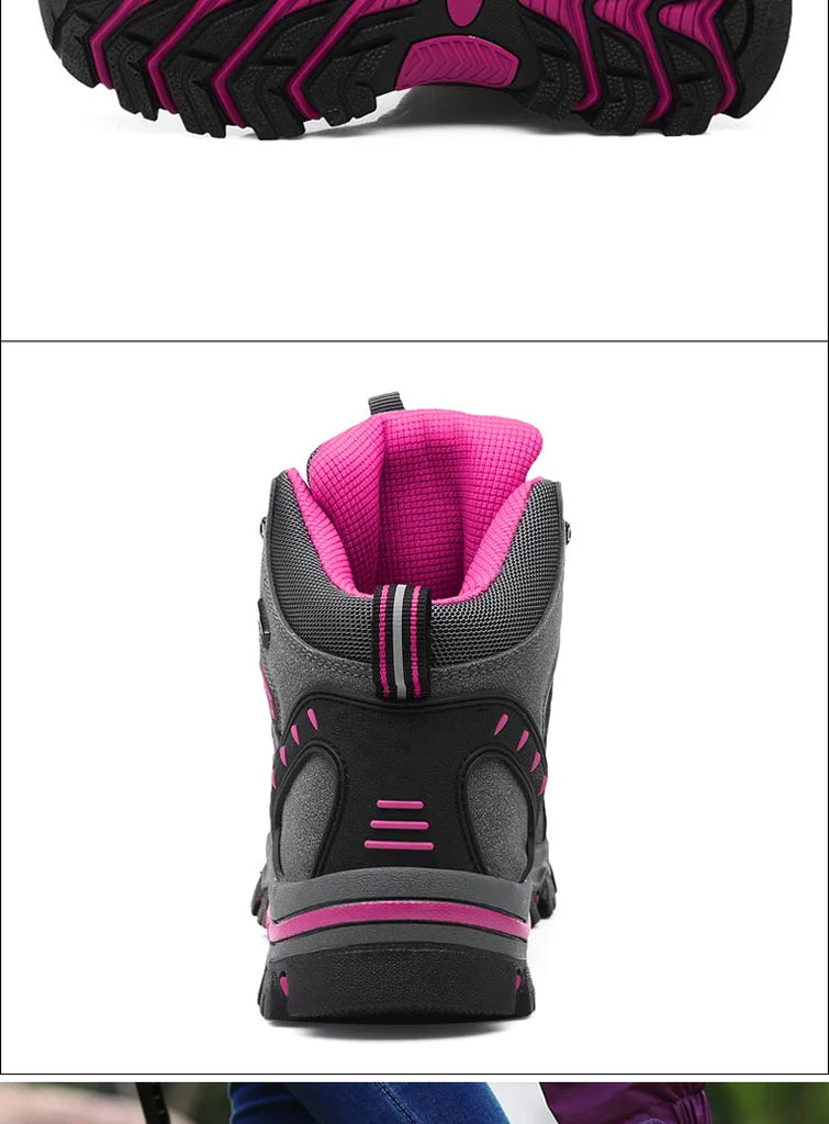 Women’s Winter Trekking Boots – Outdoor Ankle Hiking Shoes for Mountain Trails