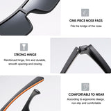 AIMISUV Men's Polarized Oversized Sports Sunglasses – UV400 Protection, Mirror Lens (Model AMS1430) thumbnail 6