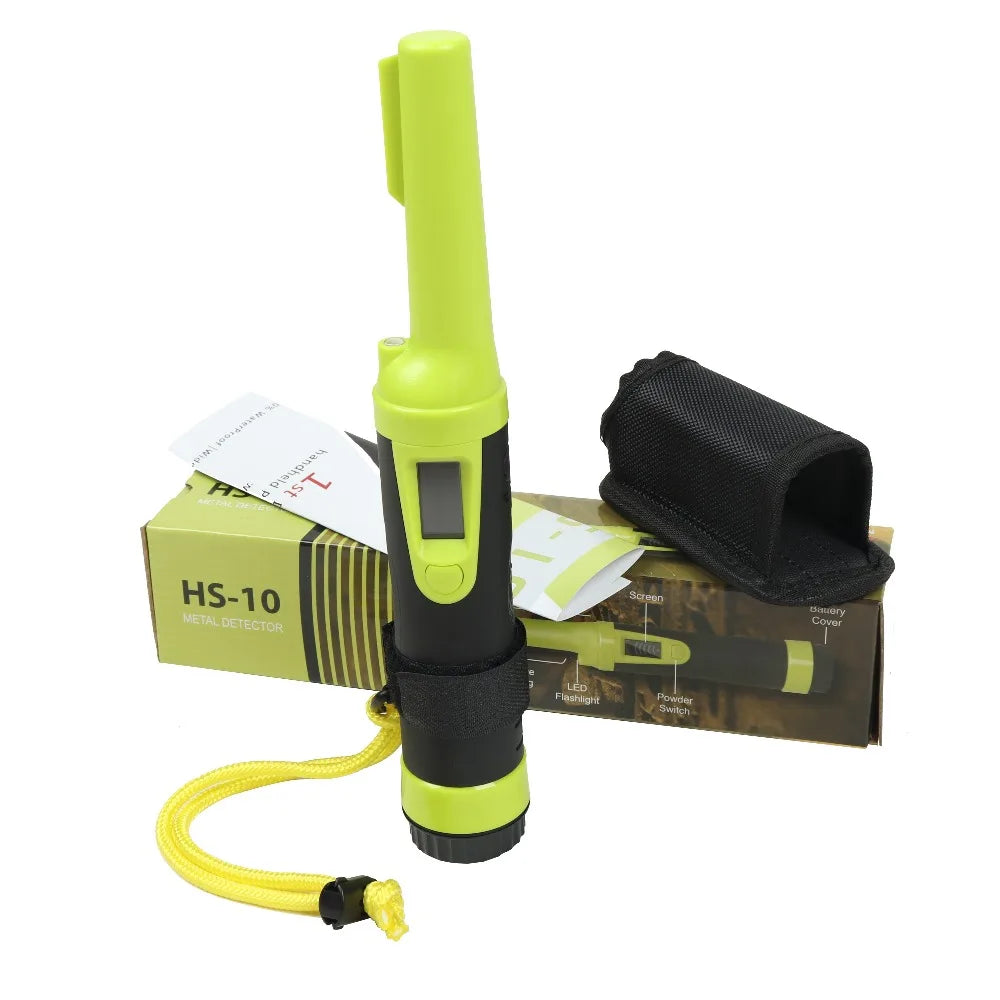 HS-10 High-Sensitivity Waterproof Handheld Pinpointer with LCD Display – 360° Detection, IP68 Rated