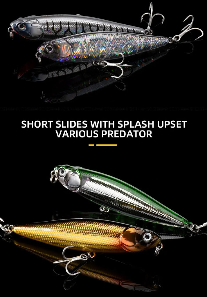 BLUX RIPPLE 87 Topwater Pencil Lure – 87mm 9g “Walk the Dog” Hard Bait for Bass & Saltwater Fishing