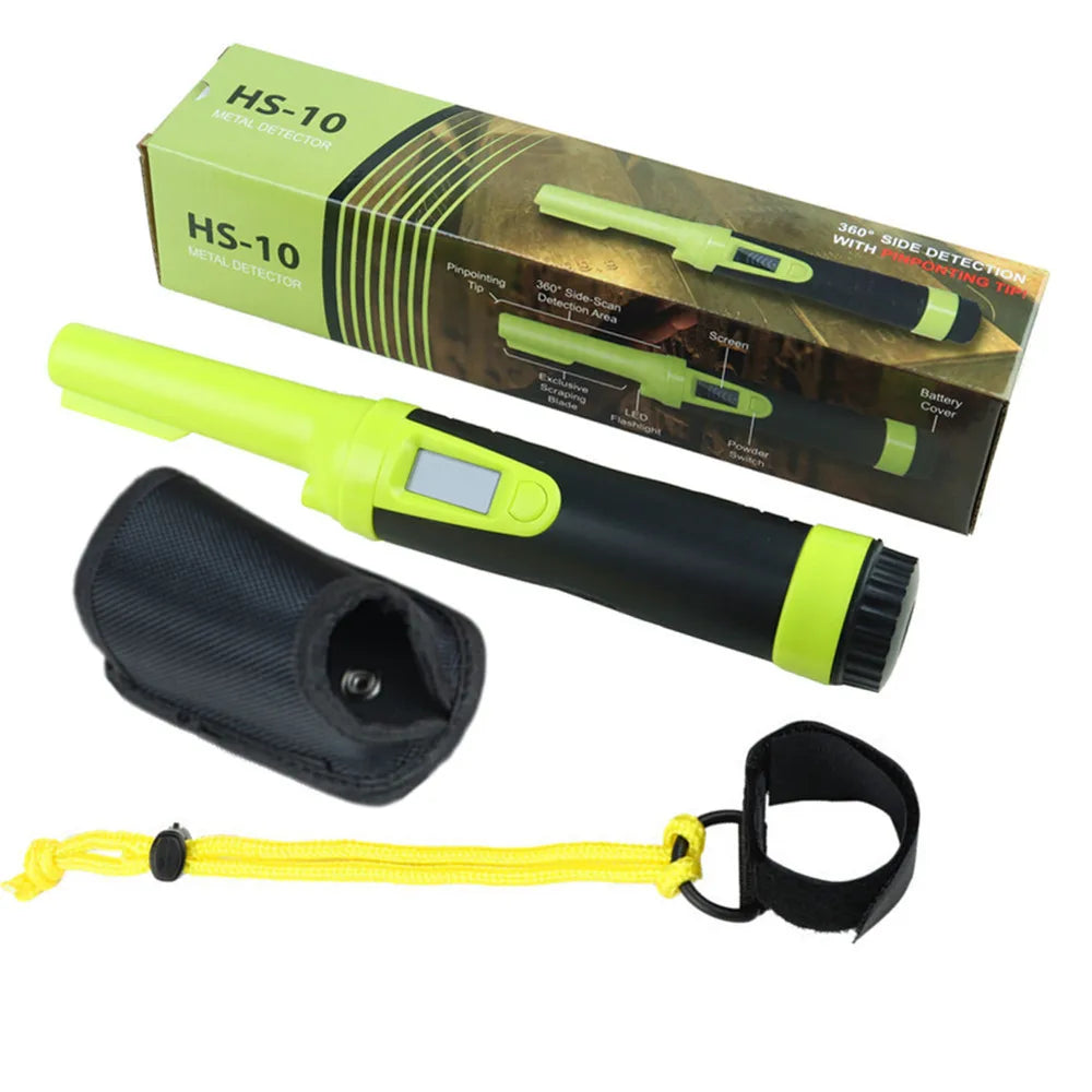 HS-10 High-Sensitivity Waterproof Handheld Pinpointer with LCD Display – 360° Detection, IP68 Rated