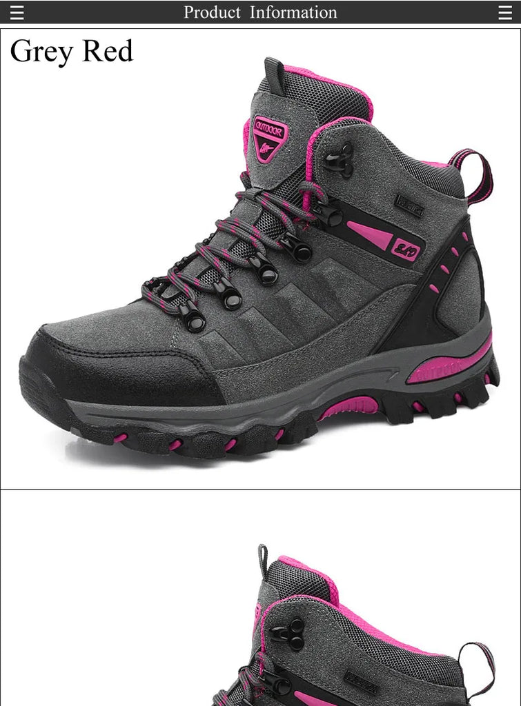 Women’s Winter Trekking Boots – Outdoor Ankle Hiking Shoes for Mountain Trails