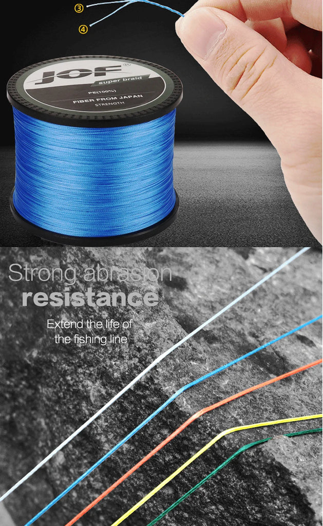 JOF 4-Strand 300M PE Braided Fishing Line β Ultra-Strong Multifilament Line (8LBβ80LB) | High Sensitivity & Smooth Casting