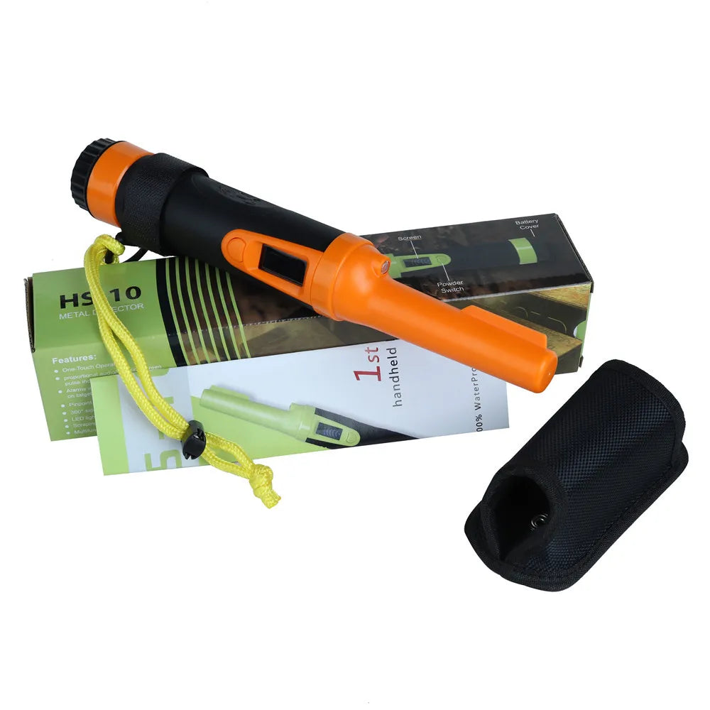 HS-10 High-Sensitivity Waterproof Handheld Pinpointer with LCD Display – 360° Detection, IP68 Rated