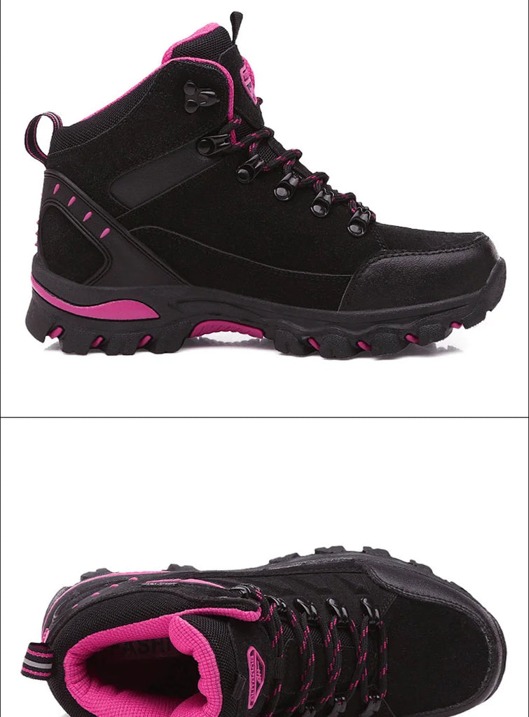 Women’s Winter Trekking Boots – Outdoor Ankle Hiking Shoes for Mountain Trails