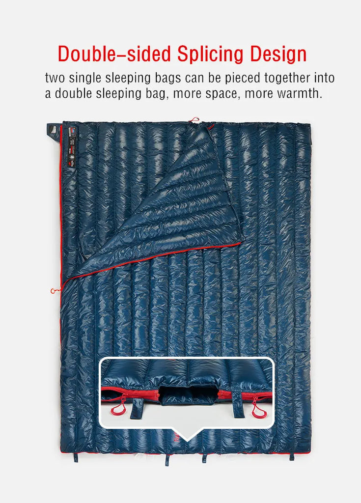 Naturehike CW280 / CWM400 Ultralight Goose Down Sleeping Bag – 3-Season Waterproof, Compact & Connectable