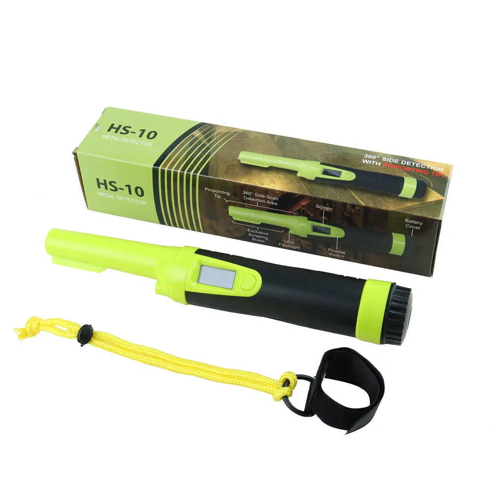 HS-10 High-Sensitivity Waterproof Handheld Pinpointer with LCD Display – 360° Detection, IP68 Rated