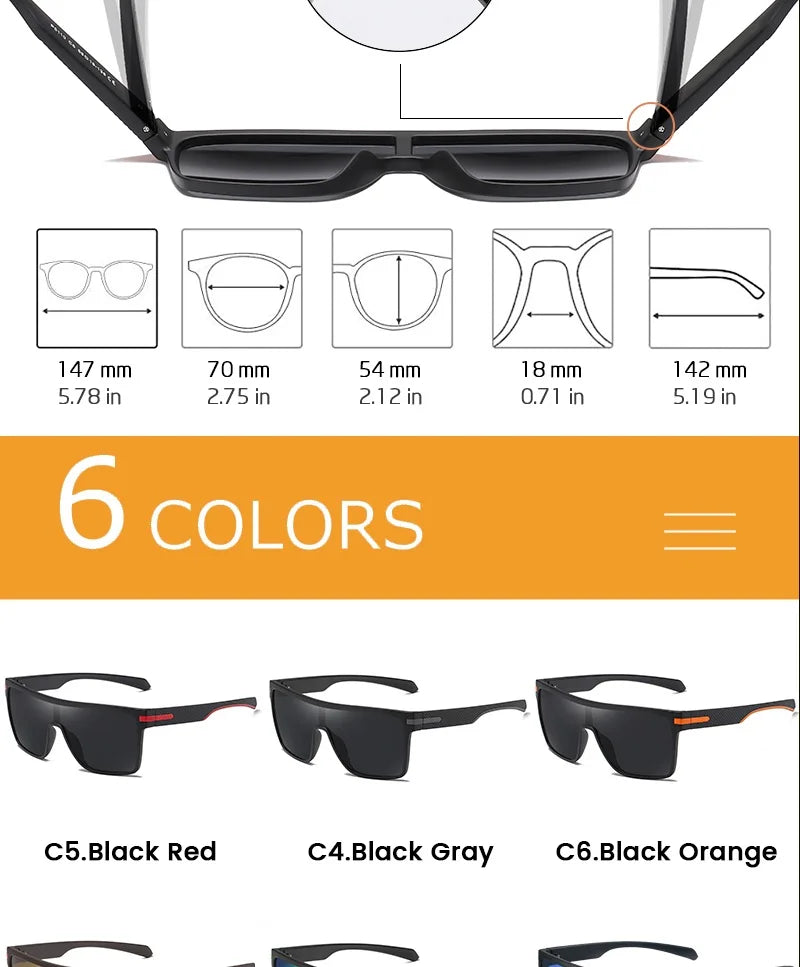 AIMISUV Men's Polarized Oversized Sports Sunglasses – UV400 Protection, Mirror Lens (Model AMS1430)