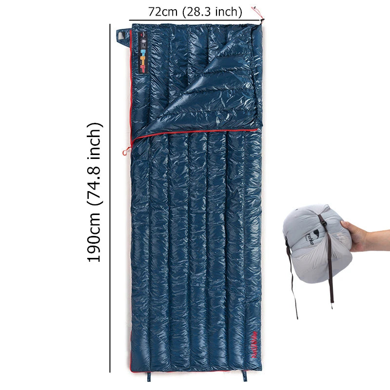 Naturehike CW280 / CWM400 Ultralight Goose Down Sleeping Bag – 3-Season Waterproof, Compact & Connectable