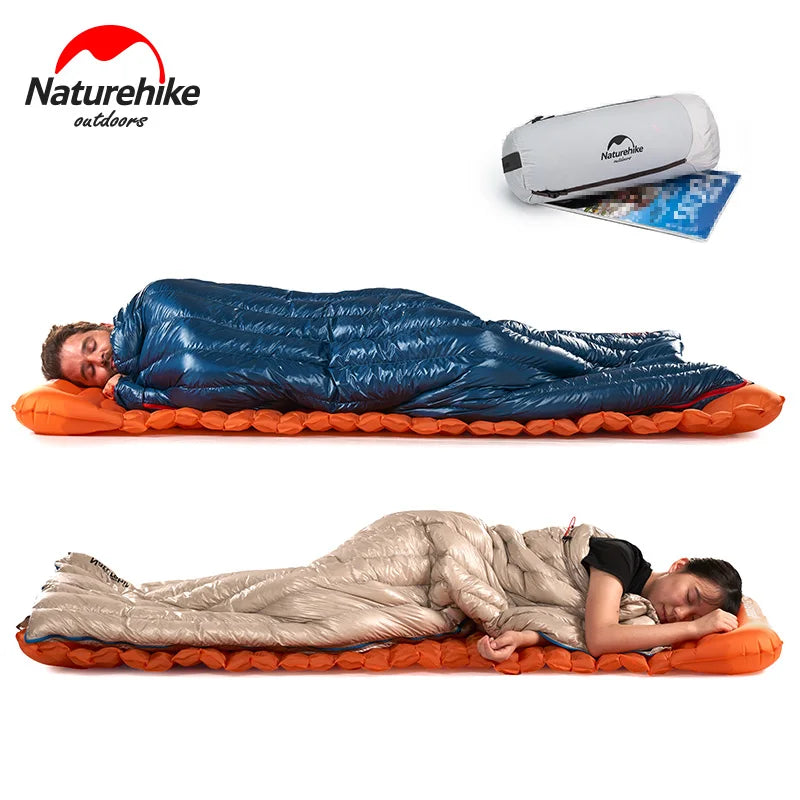 Naturehike CW280 / CWM400 Ultralight Goose Down Sleeping Bag – 3-Season Waterproof, Compact & Connectable