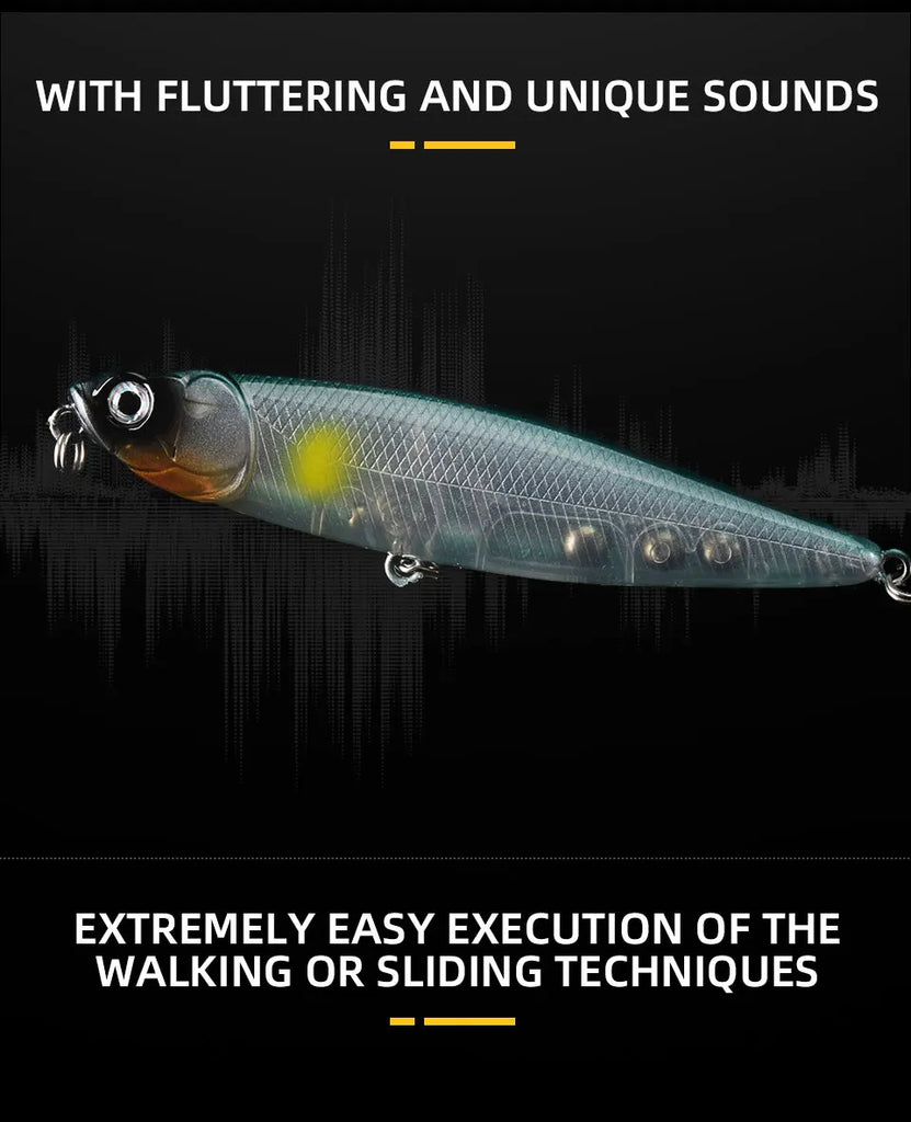 BLUX RIPPLE 87 Topwater Pencil Lure – 87mm 9g “Walk the Dog” Hard Bait for Bass & Saltwater Fishing