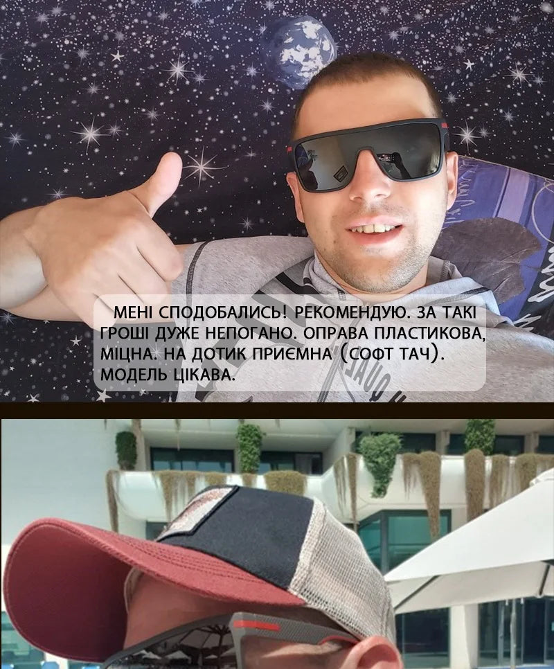 AIMISUV Men's Polarized Oversized Sports Sunglasses – UV400 Protection, Mirror Lens (Model AMS1430)