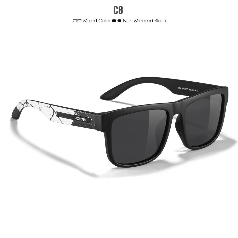 KDEAM Polarized Sunglasses – White Frame UV400 Protection