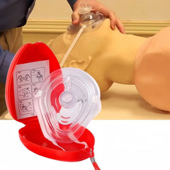 CPR Pocket Rescue Mask – Adult & Child First Aid Emergency Resuscitator with O2 Inlet