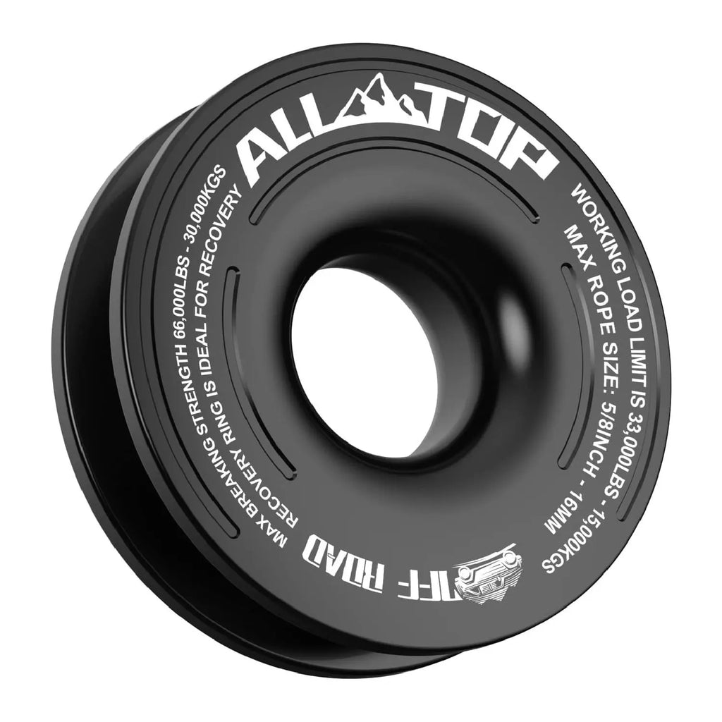 48,300 lbs Synthetic Soft Shackle & 66,000 lbs Recovery Ring Set – Heavy-Duty Off-Road Winch Recovery Kit (2 PCS)