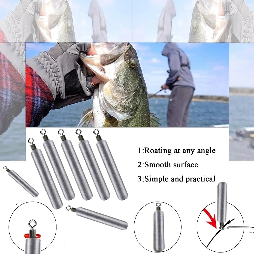 10pcs Fishing Sinkers Set (3.5gβ20g) | Precision Lead Weights for Carp Fishing & Magnet Fishing β Durable Tackle Accessories