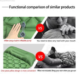 SHXI Ultralight Diamond-Shaped Inflatable Sleeping Pad – Single Person, Waterproof TPU Camping Mat thumbnail 8