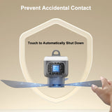 12000mAh Rechargeable Camping Ceiling Fan with LED Light & Remote | Portable Tent Cooling Fan thumbnail 12