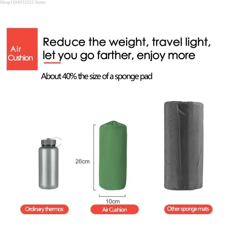 SHXI Ultralight Diamond-Shaped Inflatable Sleeping Pad – Single Person, Waterproof TPU Camping Mat