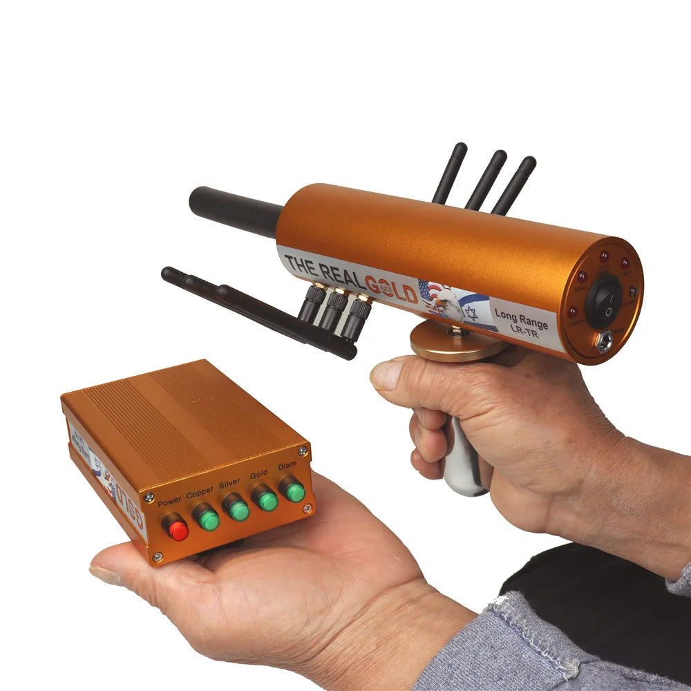 AKS 6-Antenna Long-Range Underground Detector – Detect Gold, Silver, Copper, Gems & Diamonds (Up to 800m Range / 12M Depth)